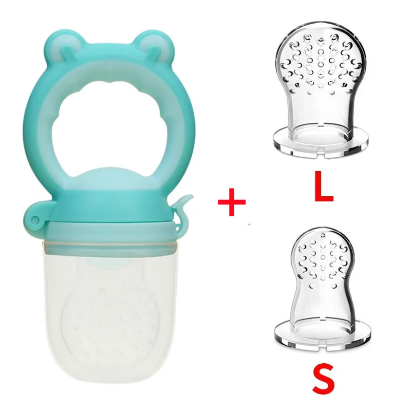 Baby Fresh Food Feeder Silicone Fruit Feeding Nibbler Kids Boy Girl Frog Design Safe Infant Baby Supplies Nipple Soother Bottles