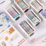 5Rolls Kawaii Transparent Sticker Tape DIY Decorative Material Tape Sketchbook Stickers School Supplies Japanese Stationery