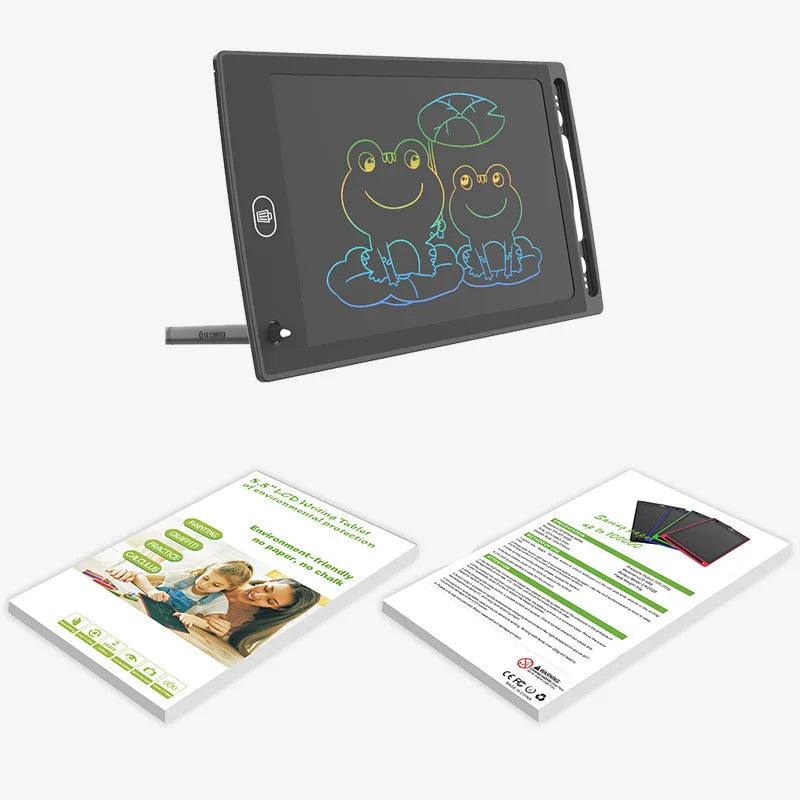 لوح رسم LCD مقاس 6.5 بوصة، لوحة رسم تعليمية من مونتيسوري للأطفال والطلاب، لعبة سبورة سحرية هدية