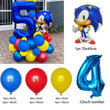 26pcs Blue Hedgehog Balloons Cartoon Sonic Balloon Baby Shower Kids Favors Birthday Party Decorations Kids Baby Shower Supplies