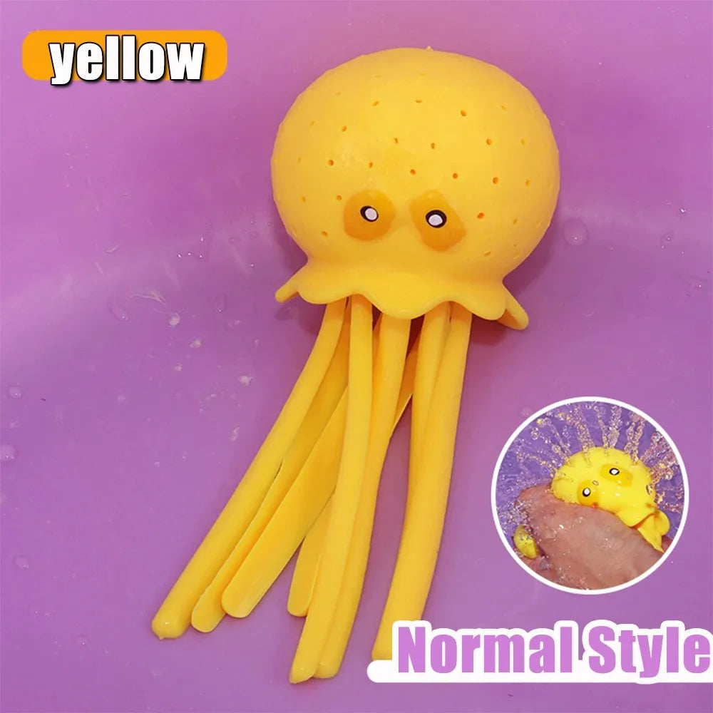 Octopus Baby Bath Toys - Absorbent Squeeze Water Toys Stress Relief Sensory Play - Summer Pool Beach Swimming Fun for Kids