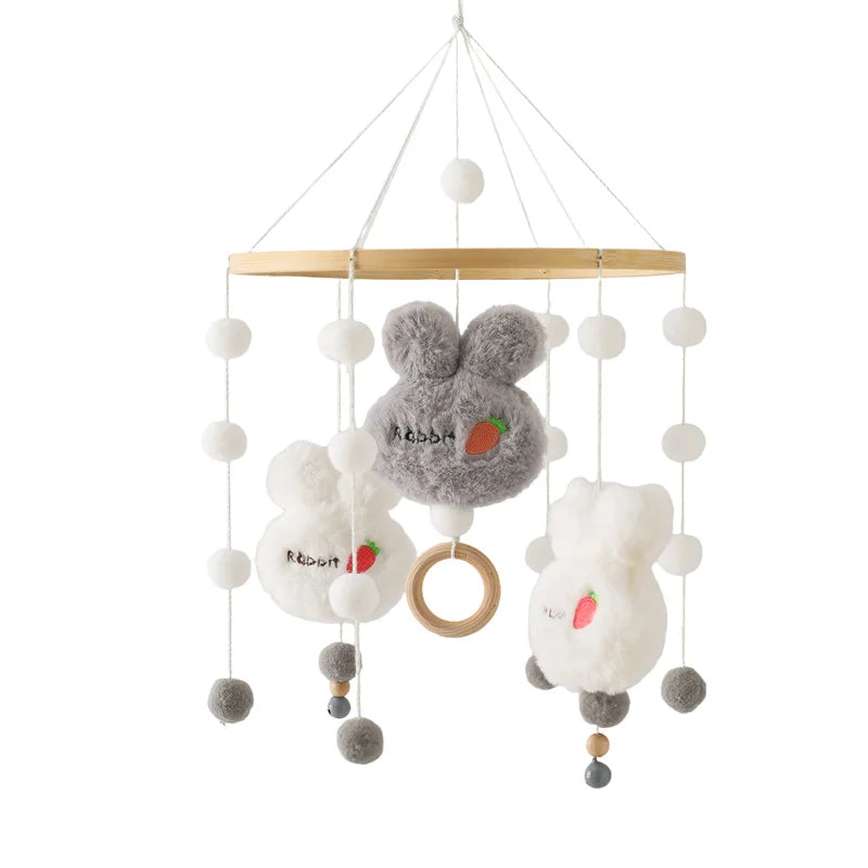 Baby Wooden Boho Rainbow Bed Bell Rattles Toys Hanging Pendant Newborn Toys Mobile Crib Bracket Montessori Toys Baby Birth Gift