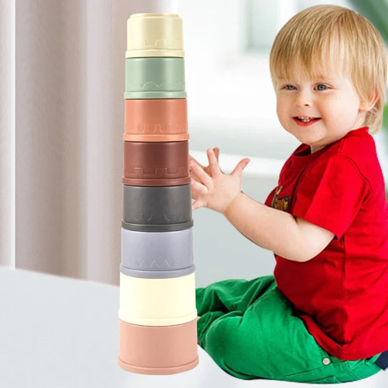 Baby Stacking Cup Toys Baby Early Educational Toy Nesting Cup Toy Baby Bath Toy Best Montessori Toy Gift for 6 Month+ Boys&Girls