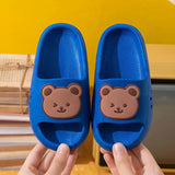 Bear Print Slippers Soft Beach Cloud Platform Indoor Bathroom Slides Summer Mules Outside PVC Shoes