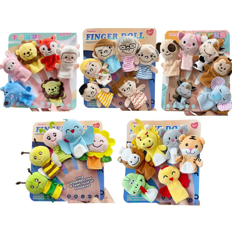 Kindergarten Story Teaching Aids Children Education Dolls Animal Plush kids toys Baby Finger puppets Doll Baby Hand puppet Toys