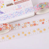 5Rolls Kawaii Transparent Sticker Tape DIY Decorative Material Tape Sketchbook Stickers School Supplies Japanese Stationery