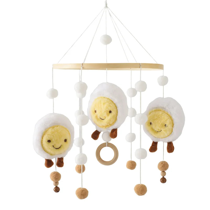 Baby Wooden Boho Rainbow Bed Bell Rattles Toys Hanging Pendant Newborn Toys Mobile Crib Bracket Montessori Toys Baby Birth Gift