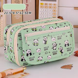 Capybara Multi-Layer Large Capacity Pencil Case Cartoon Stationery Organizer Cute Multi-Functional Pen Pouch for School Supplies