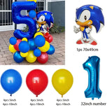 26pcs Blue Hedgehog Balloons Cartoon Sonic Balloon Baby Shower Kids Favors Birthday Party Decorations Kids Baby Shower Supplies