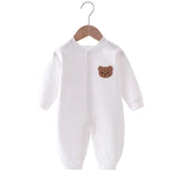 Bear Newborn Jumpsuit Cotton Autumn Spring Baby Romper Toddler Girls Boys Clothes Infant One-Piece Kids Onesie Home Leisure Wear