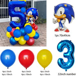 26pcs Blue Hedgehog Balloons Cartoon Sonic Balloon Baby Shower Kids Favors Birthday Party Decorations Kids Baby Shower Supplies