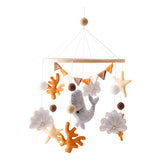 Let's Make Wooden Baby Rattles Soft Felt Cartoon Bear Cloudy Star Moon Hanging Bed Bell Mobile Crib Montessori Education Toys