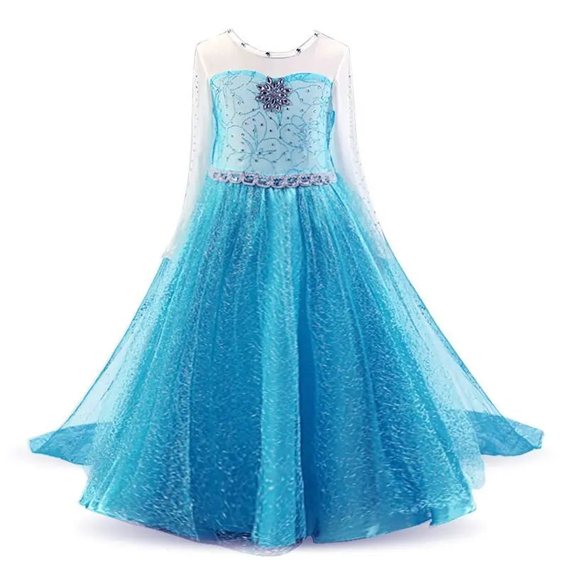 Cinderella Belle Costume for Girls Halloween Disguise Cosplay Rapunzel Princess Dress Baby Christmas Birthday Party Kids Clothes