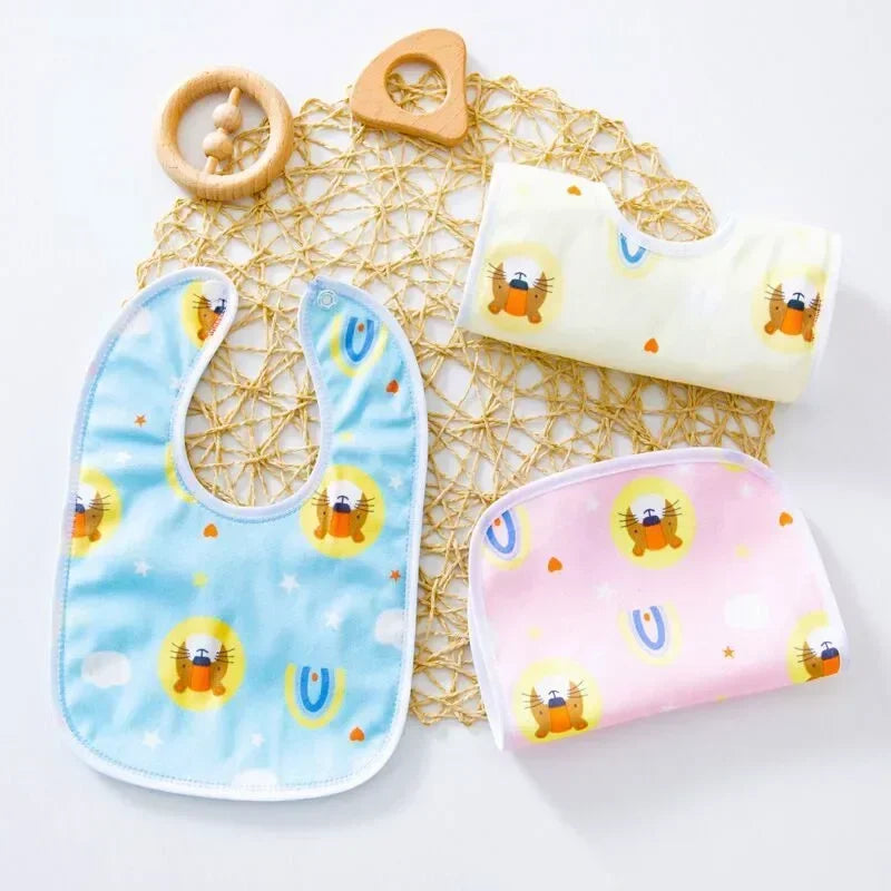 1PCS Baby Bibs Cotton Waterproof Bib Children Feeding Clothes Protection Kids Toddler Scarf for Newborns Boys Girls Accessories