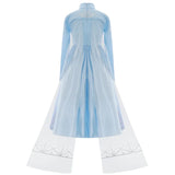 Elsa Costume for Girl Birthday Party Blue Long Sleeve Carnival Clothing Kids Princess Dress for Girls