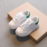 2023 Spring New Children Fashion Soft White Boys Sports Shoes Korean Style Students Lace-up Light Sneakers for Girls Versatile