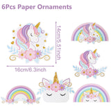 Rainbow Unicorn Disposable Tableware Happy 1st Birthday Party Decorations Kids Unicorn Theme Wedding Baby Shower Girls Supplies