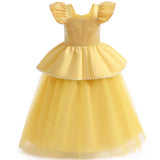 Cinderella Belle Costume for Girls Halloween Disguise Cosplay Rapunzel Princess Dress Baby Christmas Birthday Party Kids Clothes