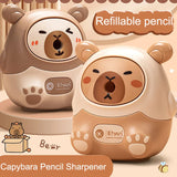 Pencil Sharpener  Creative Capybara Kawaii Stationery Office School Supplies Korean Stationery 80*80*100mm