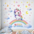 Unicorn Vinyl Child Wall Sticker For Baby Room Decoration Bedroom Accessories Furniture Sticker Adhesive Wallpaper Wall Decor