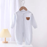 Bear Newborn Jumpsuit Cotton Autumn Spring Baby Romper Toddler Girls Boys Clothes Infant One-Piece Kids Onesie Home Leisure Wear