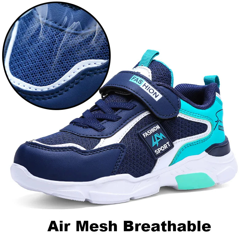 Kids' Sneakers Children Casual Sports Shoes for Boys Breathable Summer Mesh Kids Hook&Loop Students Girls School Running Shoes