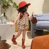 Baby Girl Summer Clothing Set Tops & Shorts Polka Dot Bloomers PP Shorts Pumpkin Short Pants Toddler Sleeveless T-shirts