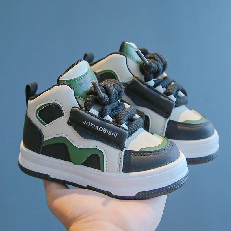 Children's Spring Autumn New Sports Shoes Boy's Casual Trend Board Shoes High Top Girl's Fashion Dopamine Running Shoes Sneakers