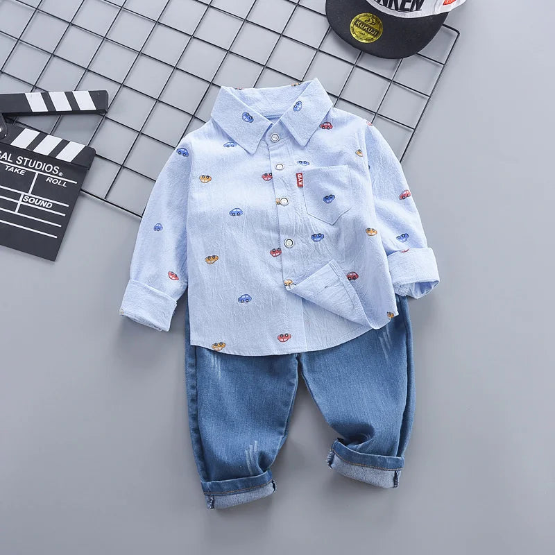 New Spring Autumn Baby Boys Clothes Suit Infant Outfits Children Shirt Pants 2Pcs/Sets Toddler Casual Costume Kids Tracksuits