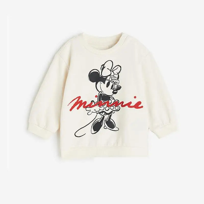 Disney Cartoon Sweatshirt Set Autumn Clothes Popular Design Brand Children's Clothing Long Sleeve Tops + Pants Casual Outfits