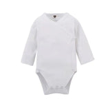 Baby Clothes Romper Baby Boys Clothes Girl Clothes Kids Long Sleeve 100% Cotton Overall White Baby Newborn Overalls Side Opening