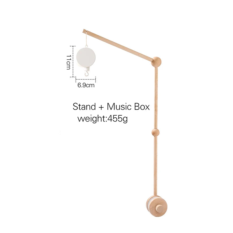 Baby Wooden Boho Rainbow Bed Bell Rattles Toys Hanging Pendant Newborn Toys Mobile Crib Bracket Montessori Toys Baby Birth Gift