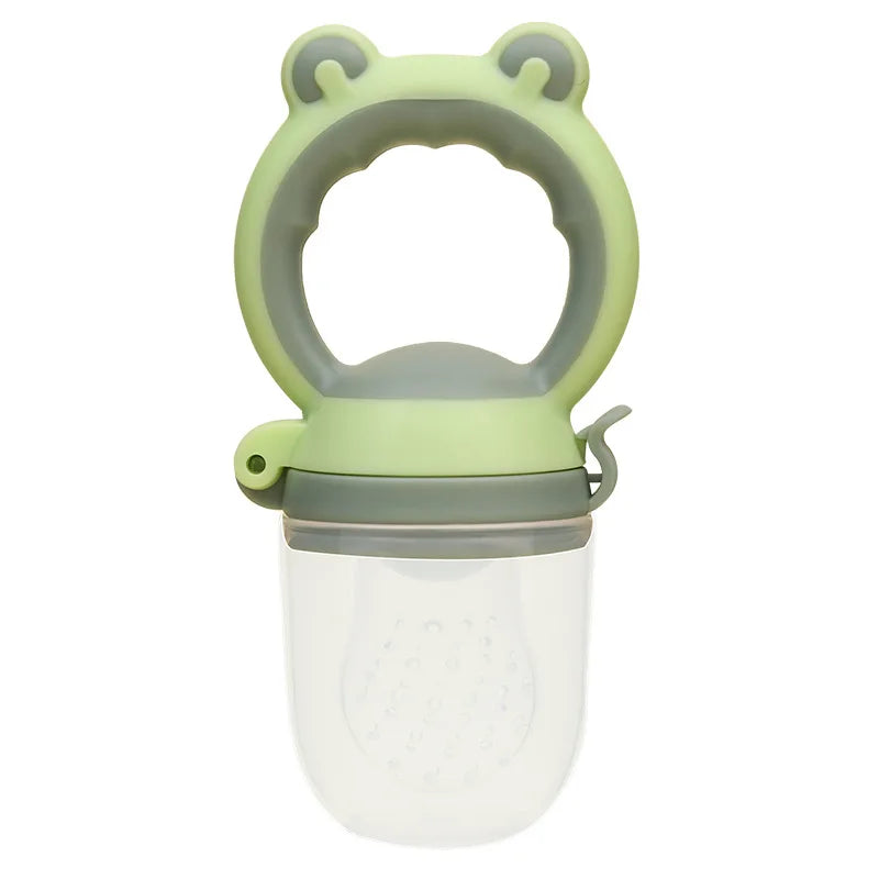 Baby Fresh Food Feeder Silicone Fruit Feeding Nibbler Kids Boy Girl Frog Design Safe Infant Baby Supplies Nipple Soother Bottles