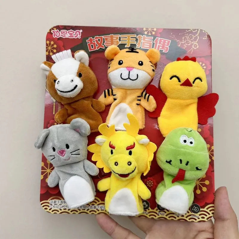 Kindergarten Story Teaching Aids Children Education Dolls Animal Plush kids toys Baby Finger puppets Doll Baby Hand puppet Toys