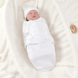 Baby Anti-shock Swaddle Cotton Printed Wrap Spring/Summer Baby Wrap Two-piece Baby Anti-kick Blanket Suitable for 0-3 Months