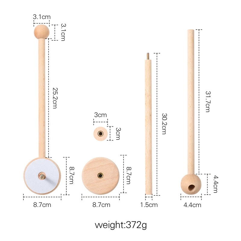 Baby Crib Bed Bell Musical Box Holder Arm Toy Foldable Imitation Wood Grain Infant Bed Decoration Toys Baby Bed Toys Educational