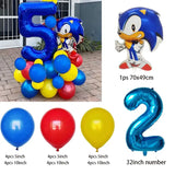 26pcs Blue Hedgehog Balloons Cartoon Sonic Balloon Baby Shower Kids Favors Birthday Party Decorations Kids Baby Shower Supplies