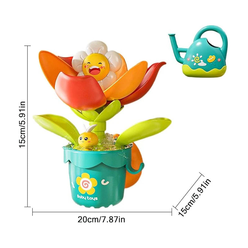 Baby Bath Toys Sun Flower Meet Water Blossom Shower Toy Popular Spraying Water Flower Bathing Toy With Suction Cup Summer Toy