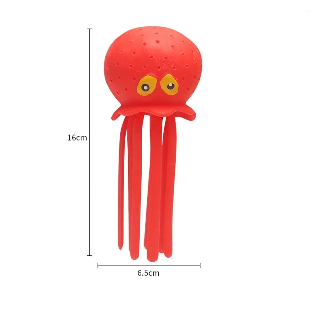 Octopus Baby Bath Toys - Absorbent Squeeze Water Toys Stress Relief Sensory Play - Summer Pool Beach Swimming Fun for Kids