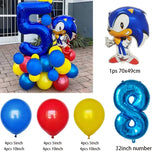 26pcs Blue Hedgehog Balloons Cartoon Sonic Balloon Baby Shower Kids Favors Birthday Party Decorations Kids Baby Shower Supplies