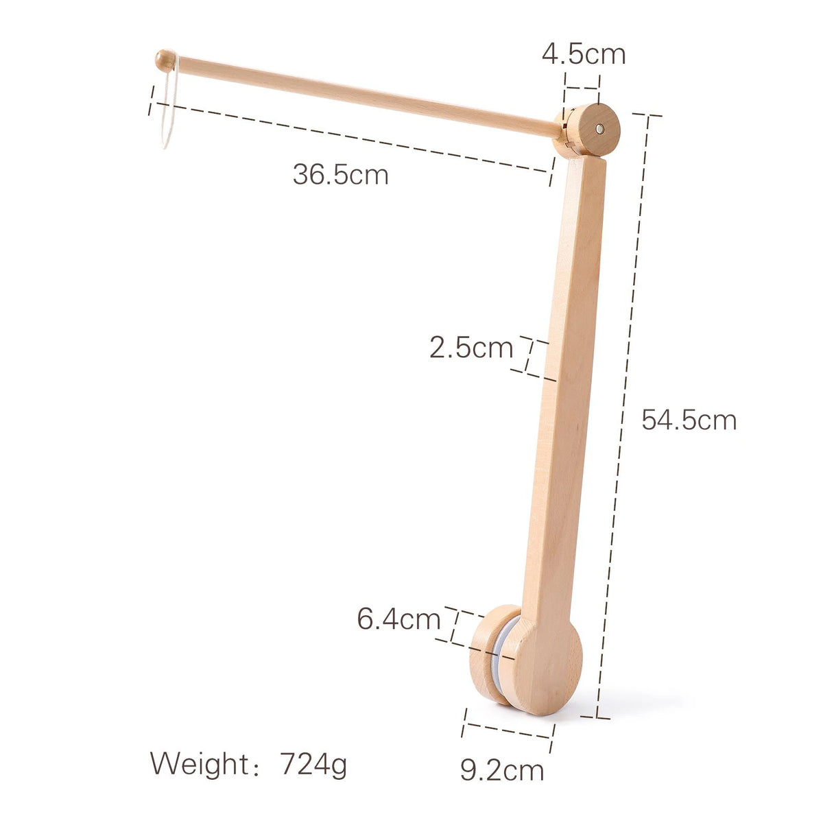 Baby Crib Bed Bell Musical Box Holder Arm Toy Foldable Imitation Wood Grain Infant Bed Decoration Toys Baby Bed Toys Educational