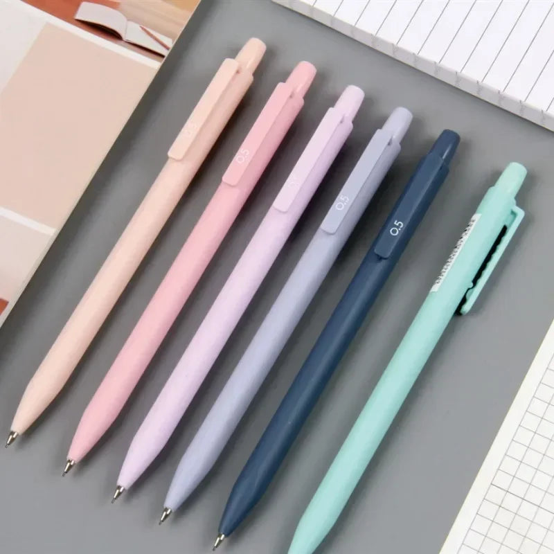 6pcs/set Automatic Pencil for Writing 0.5mm Mechanical Pencil School Supplies Fashion Macaron Stationery Writing Supplies