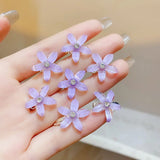 10PCS/Set Hair Clip Braided Hair Small Flower Hair Buttons Hairpin Girl Cute Headdress Girl Mini Hair Claw Hair Accessories