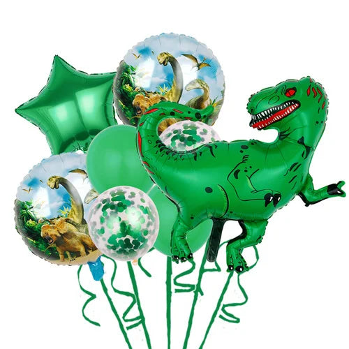 Dinosaurs Birthday Party Decoration Paper Cups Plates Tablecloth Straw Backdrop Tableware Balloons Baby Kids Party Supplies