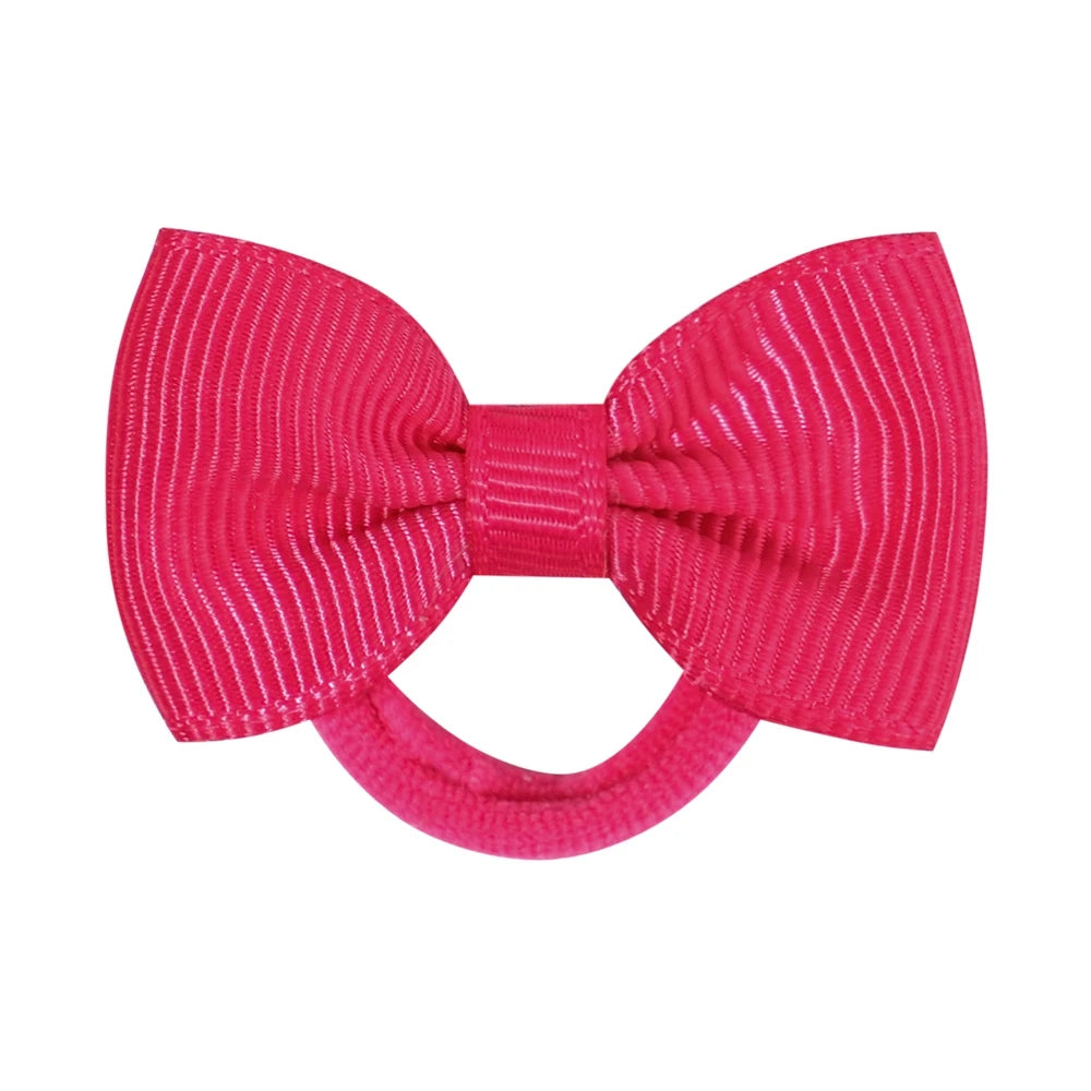 10Pcs/Set Mini Bows Elastic Hair Bands For Cute Girls Nylon Rubber Band Hair Rope Ponytail Holder Headwear Kids Hair Accessories