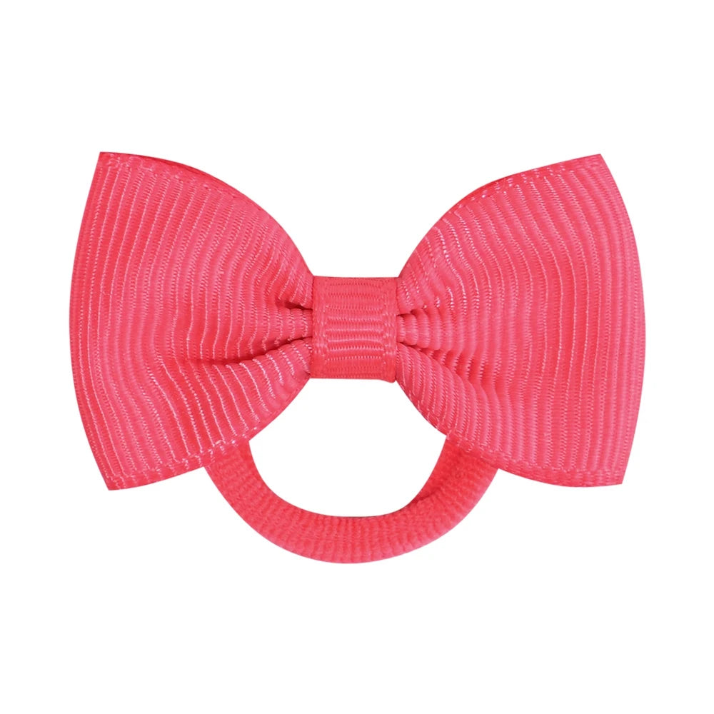 10Pcs/Set Mini Bows Elastic Hair Bands For Cute Girls Nylon Rubber Band Hair Rope Ponytail Holder Headwear Kids Hair Accessories