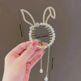 Shiny Angel Wing Animal Ears Baby Hair Clip Elegant Tassel Pearl Hairpins Ponytail Headband for Women Girl Kids Hair Accessories