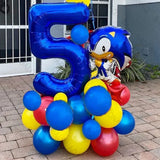 26pcs Blue Hedgehog Balloons Cartoon Sonic Balloon Baby Shower Kids Favors Birthday Party Decorations Kids Baby Shower Supplies