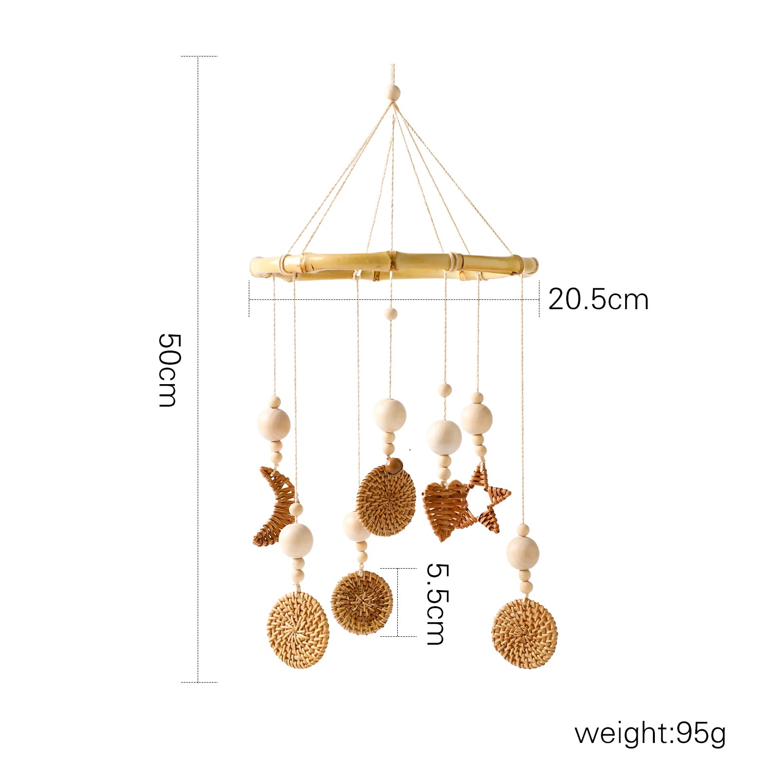 Baby Wooden Boho Rainbow Bed Bell Rattles Toys Hanging Pendant Newborn Toys Mobile Crib Bracket Montessori Toys Baby Birth Gift