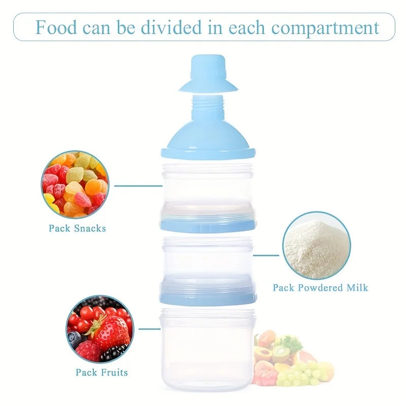 Dr.isla Baby Milk Powder Box Large Capacity Colorful Multi Layer Food Supplement Box Independent 5 Grid Layered Milk Powder Box